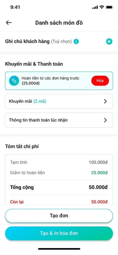 Khuyến mãi – hoàn tiền giữ chân khách 3