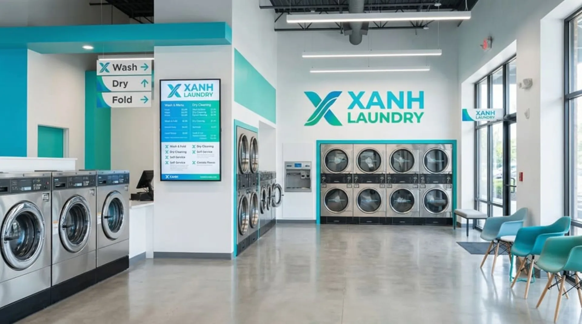 Không gian cửa hàng XANH LAUNDRY